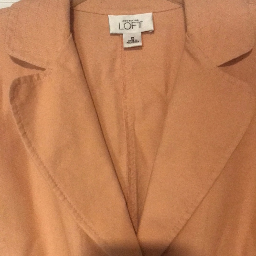 Peach Ann Taylor Loft Blazer Size 12